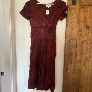 J.O.A Satin Stripe Jumpsuit